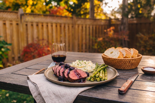Venison Backstrap with Blackberry Reduction