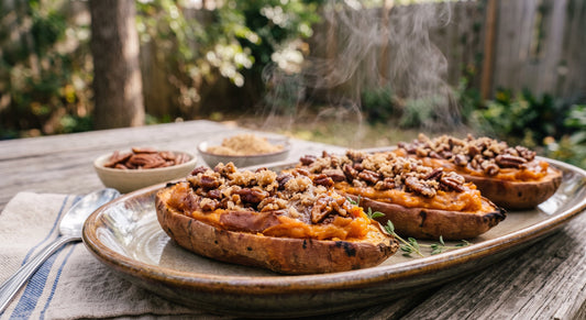 Double Smoked Sweet Potatoes
