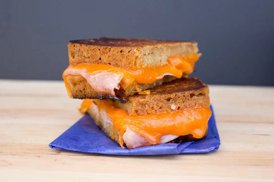 Smoked Cheddar and Ham Grilled Cheese Sandwich