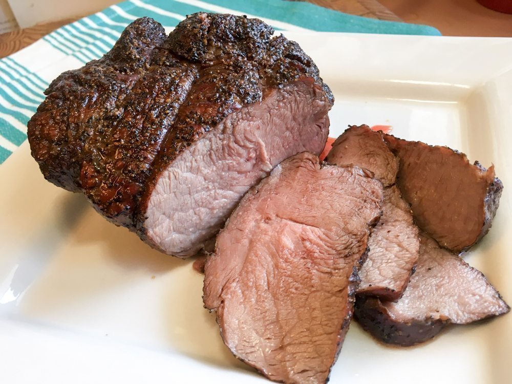 Pepper Crusted Smoked Sirloin Tip Roast